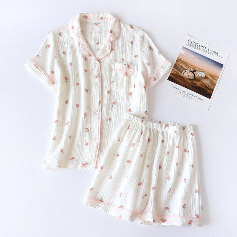Cute Peachy Short Pajama Set