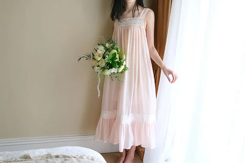 Luxe Vintage Princess Cotton Nightgown