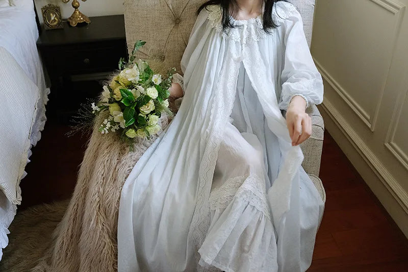 Luxe Vintage Princess Cotton Nightgown