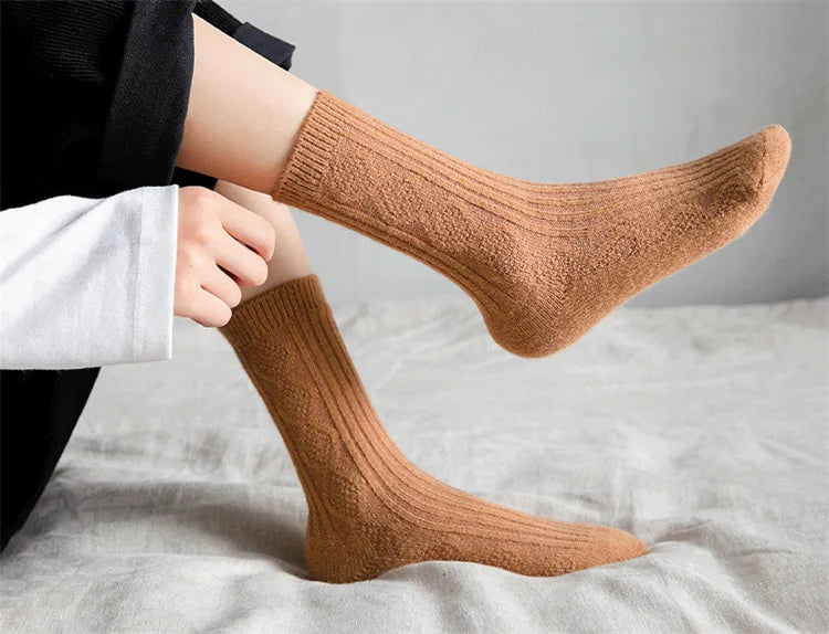 Striped Wool Crew Socks