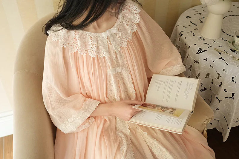 Luxe Vintage Princess Cotton Nightgown