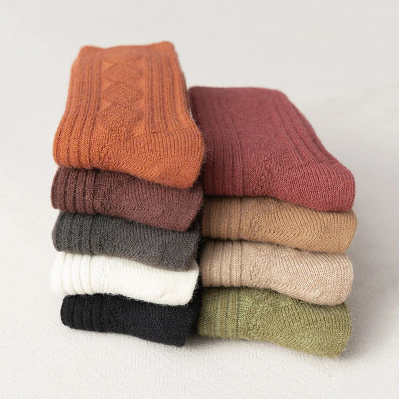 Striped Wool Crew Socks