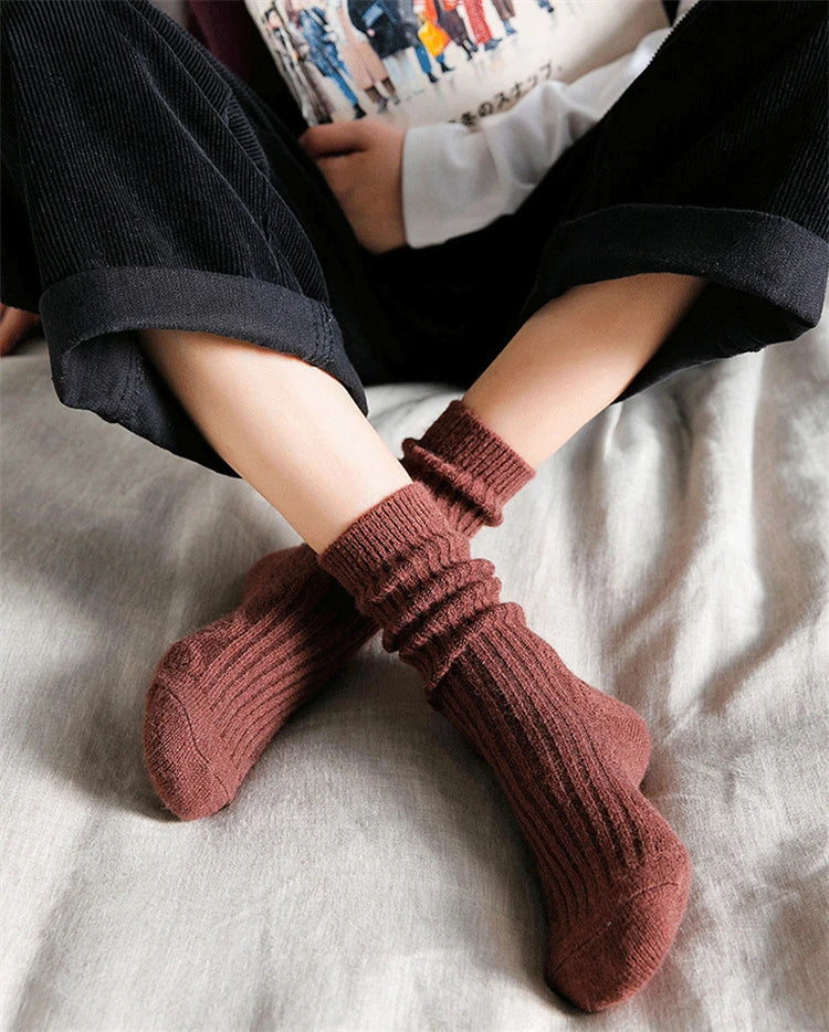 Striped Wool Crew Socks