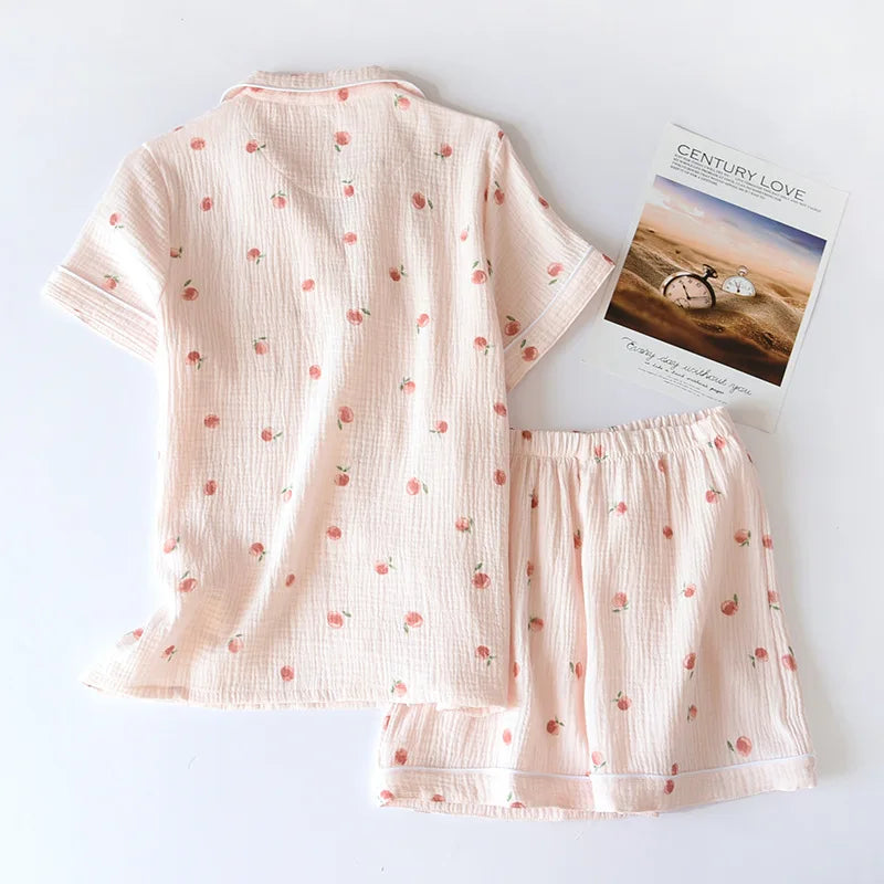 Cute Peachy Short Pajama Set