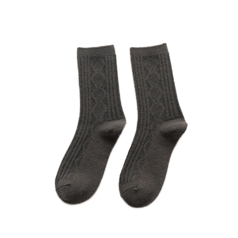 Striped Wool Crew Socks