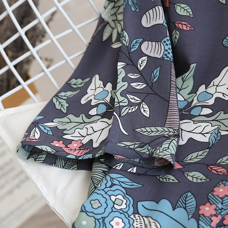 Tranquil Rayon Three-Quarter Sleeve Shorts Pajama Set