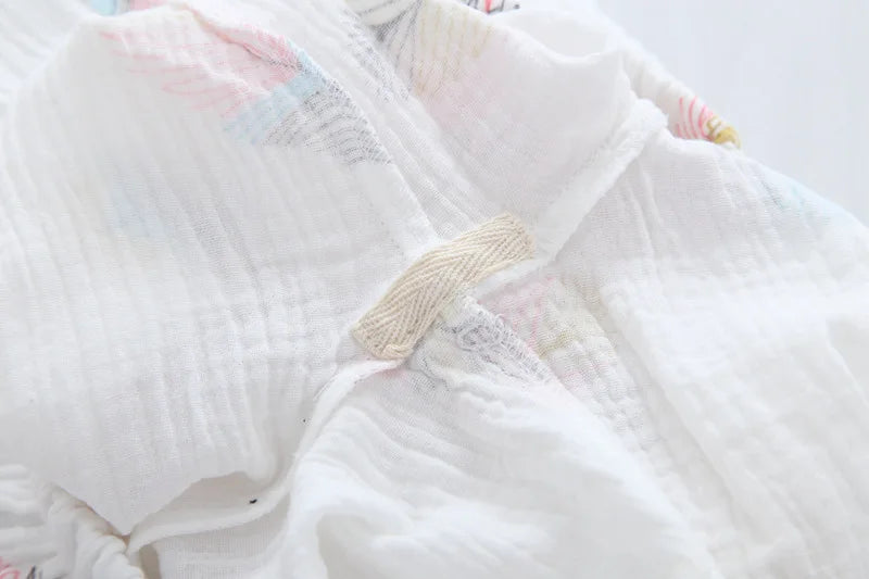 Feathered Dreams Kimono-style Cotton Long Sleeve Pants Pajama Set