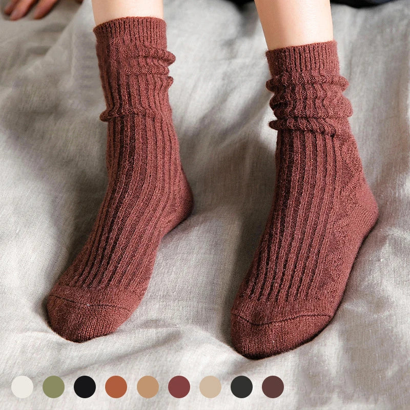 Striped Wool Crew Socks