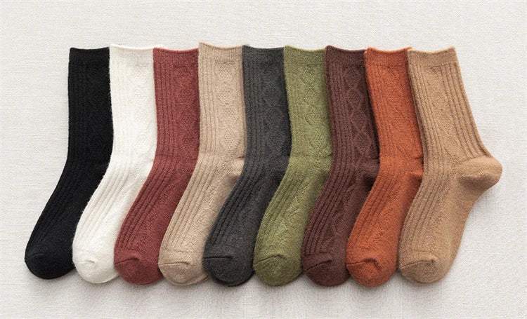 Striped Wool Crew Socks