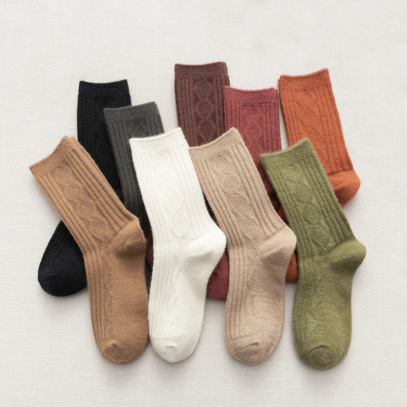 Striped Wool Crew Socks