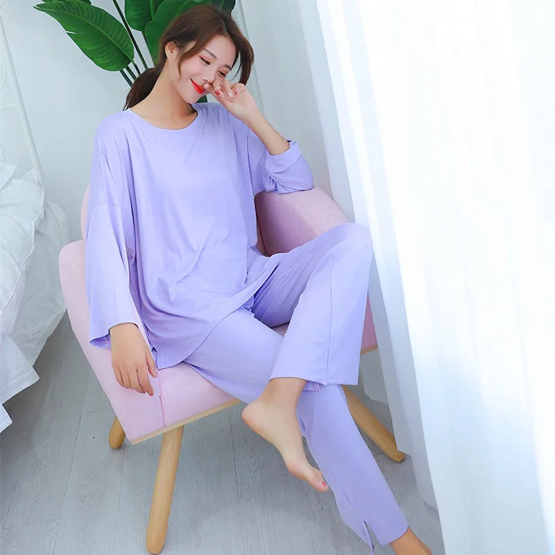 Casual Comfort Modal Pants Loungewear Set