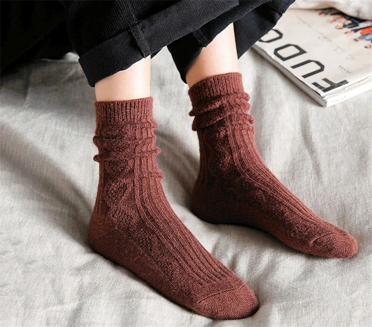 Striped Wool Crew Socks