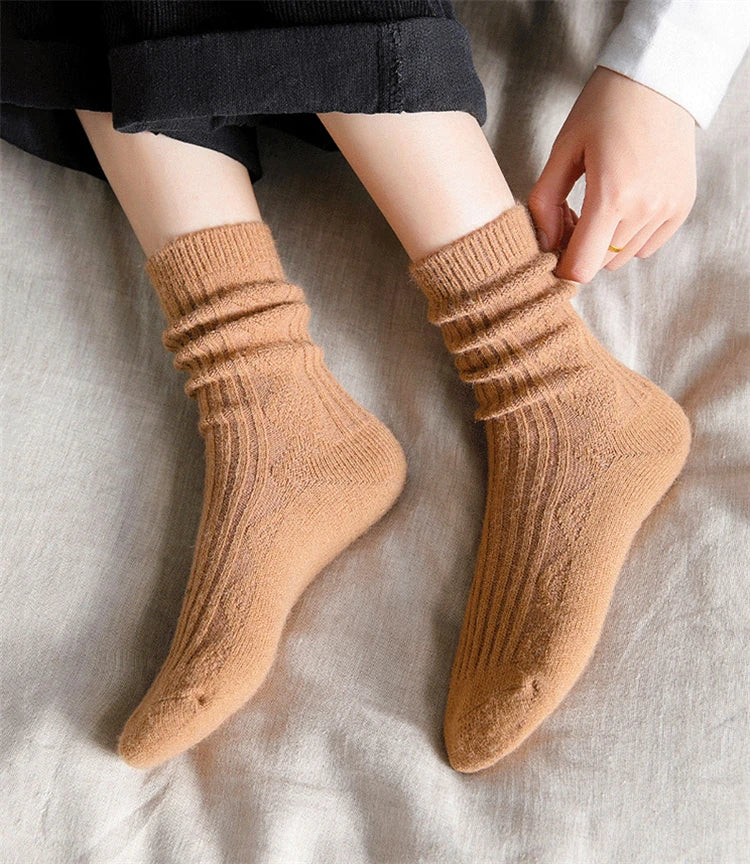 Striped Wool Crew Socks