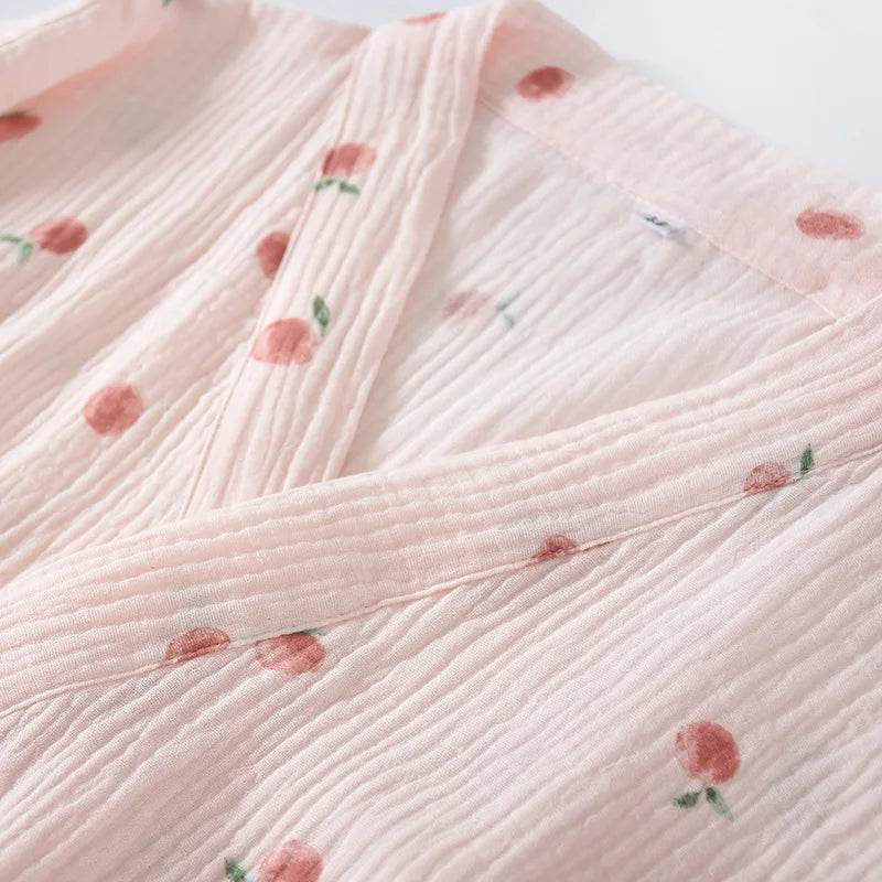 Cute Peachy Cotton Robe