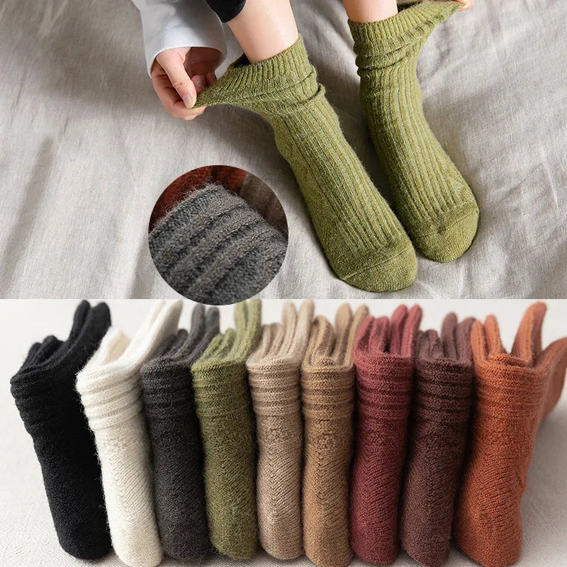 Striped Wool Crew Socks