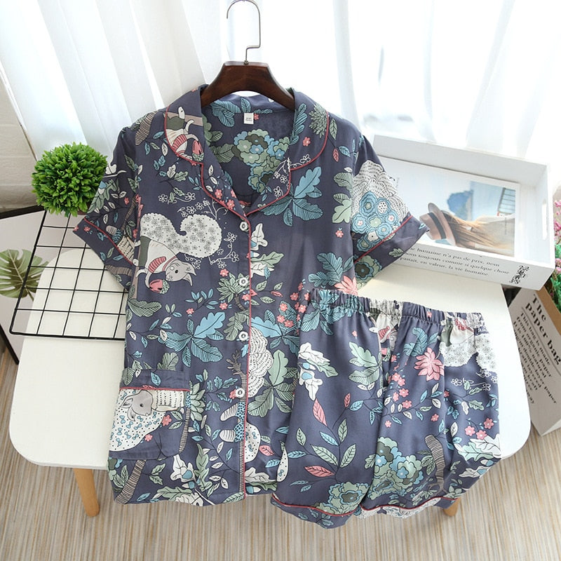Cozy Viscose Pajama Set - Shorts