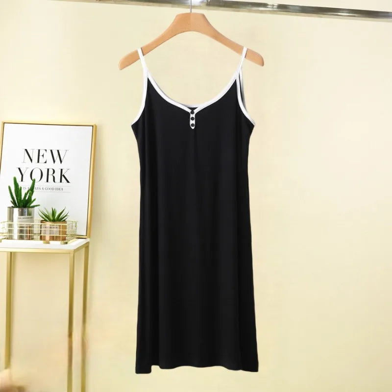 Sleek Cotton Sling Nightgown