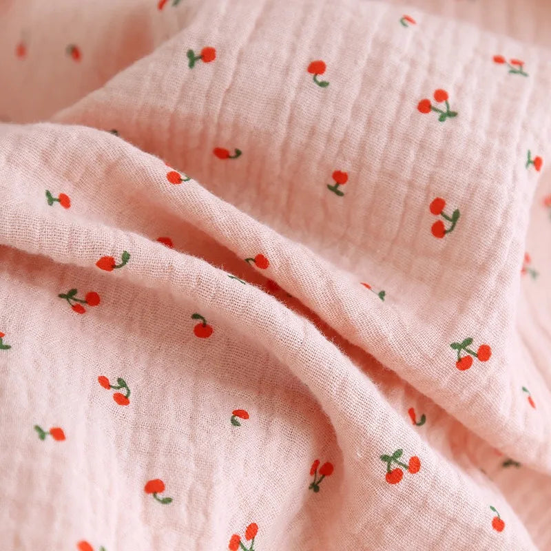 Cherry Dreams Lace Cotton Long Nightgown