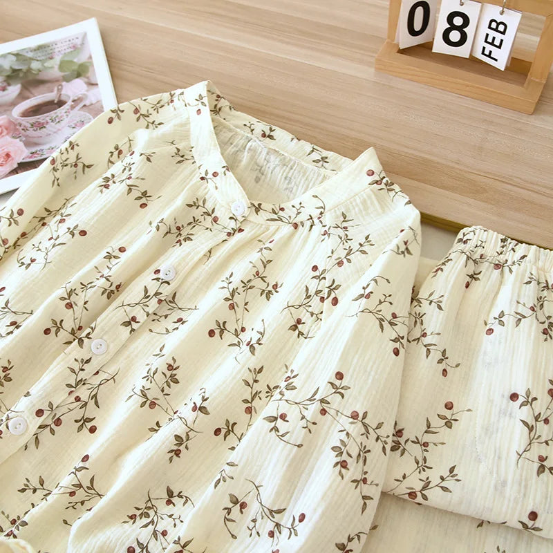 Countryside Pure Cotton Long Sleeve Pants Pajama Set