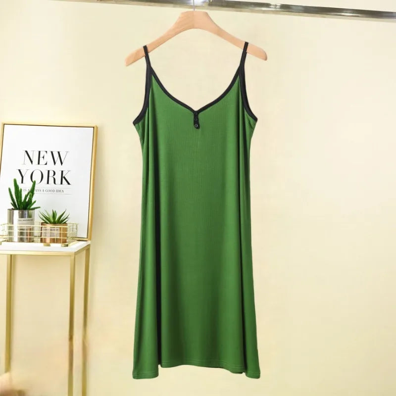 Sleek Cotton Sling Nightgown