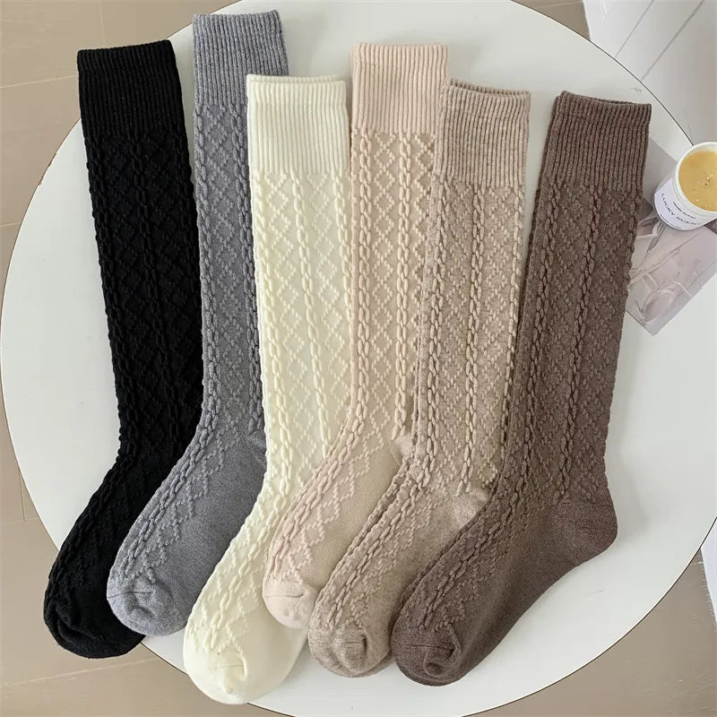 Chic Retro Knee-High Socks