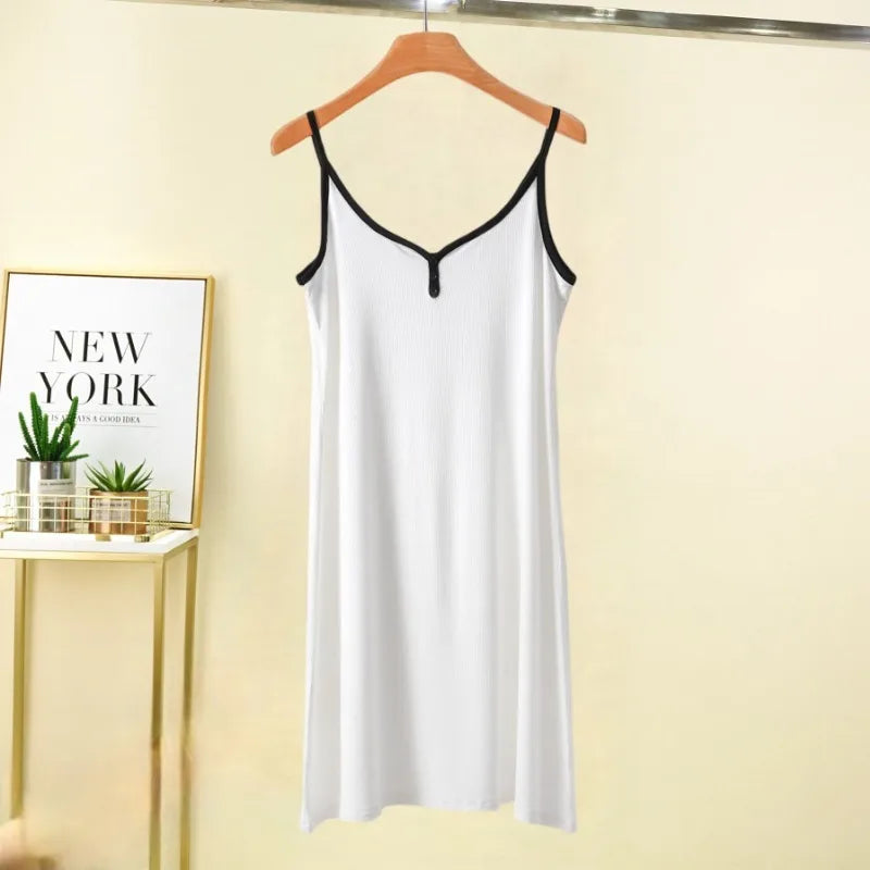 Sleek Cotton Sling Nightgown