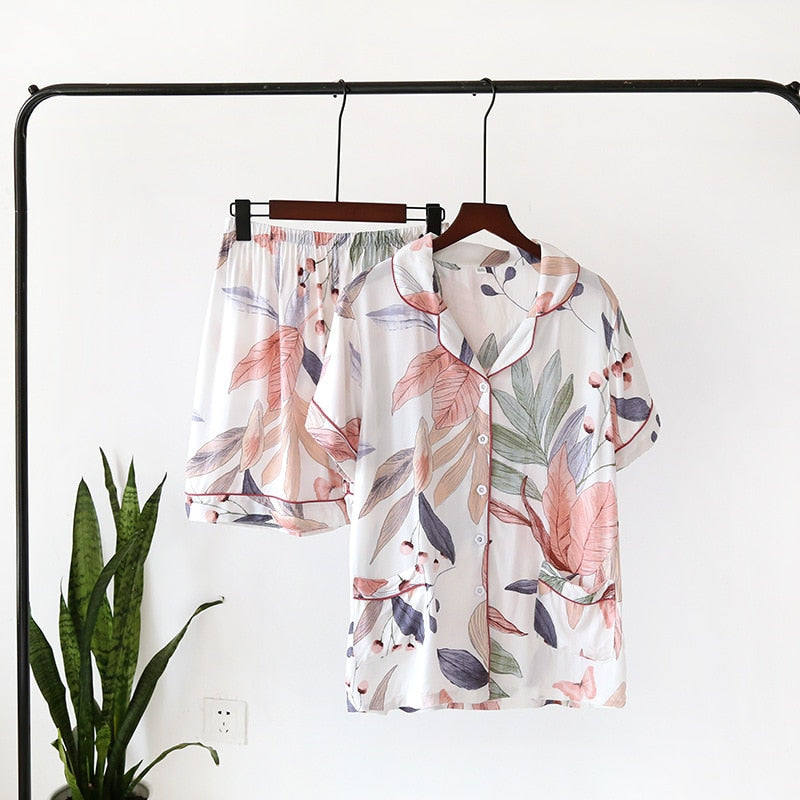 Cozy Viscose Pajama Set - Shorts