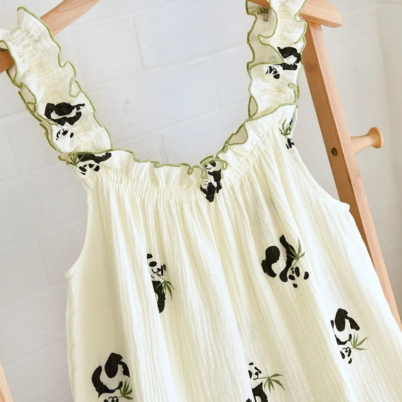 Panda Cotton Cami Nightgown