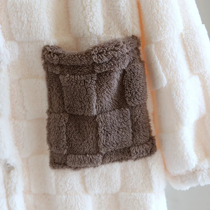 Cuddle-Up Off-White Flannel Robes