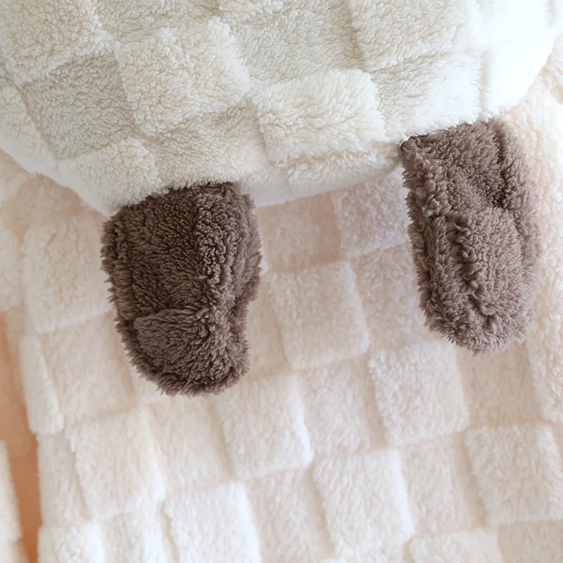 Cuddle-Up Off-White Flannel Robes