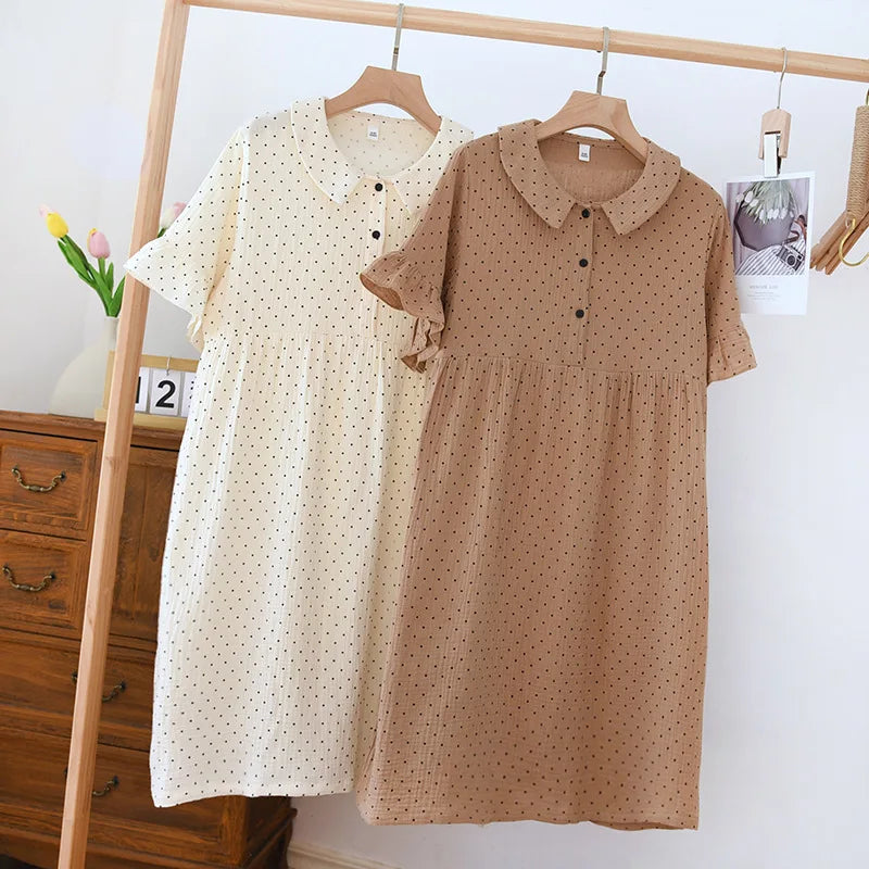 Doll Collar Cotton Nightgown