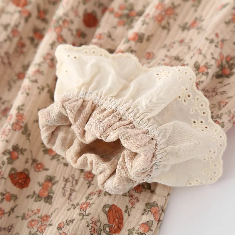 Floral Soft Cotton Long Nightgown