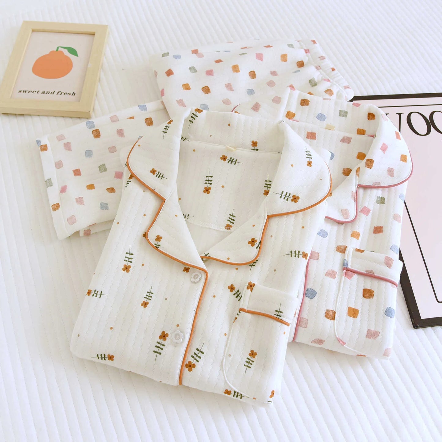 Playful Cotton Long Sleeve Pants Pajama Set