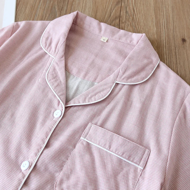 Classic Cotton Short-Sleeve Shorts Pajama Set
