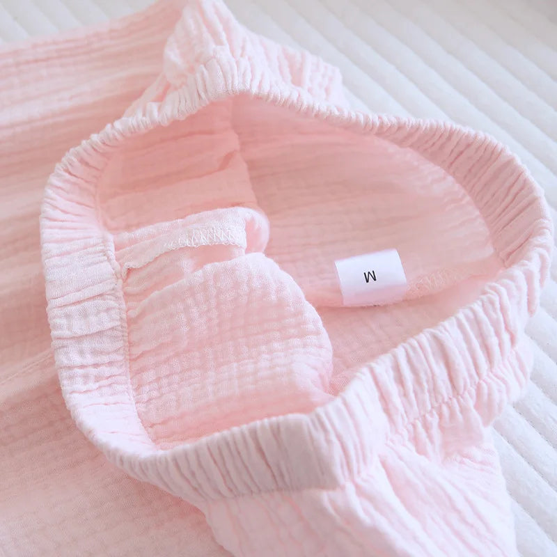 Pastel Cotton Long Sleeve Pants Pajama Set