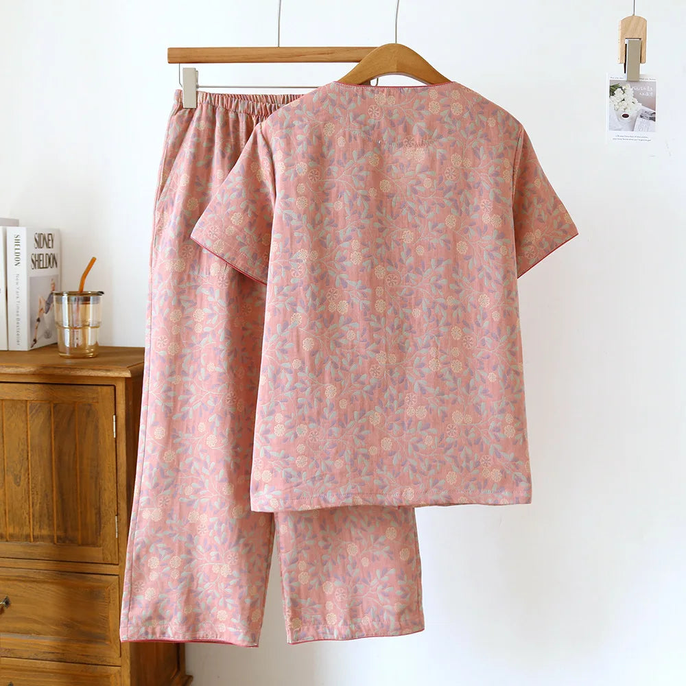 Floral Blush Cotton Loungewear Set