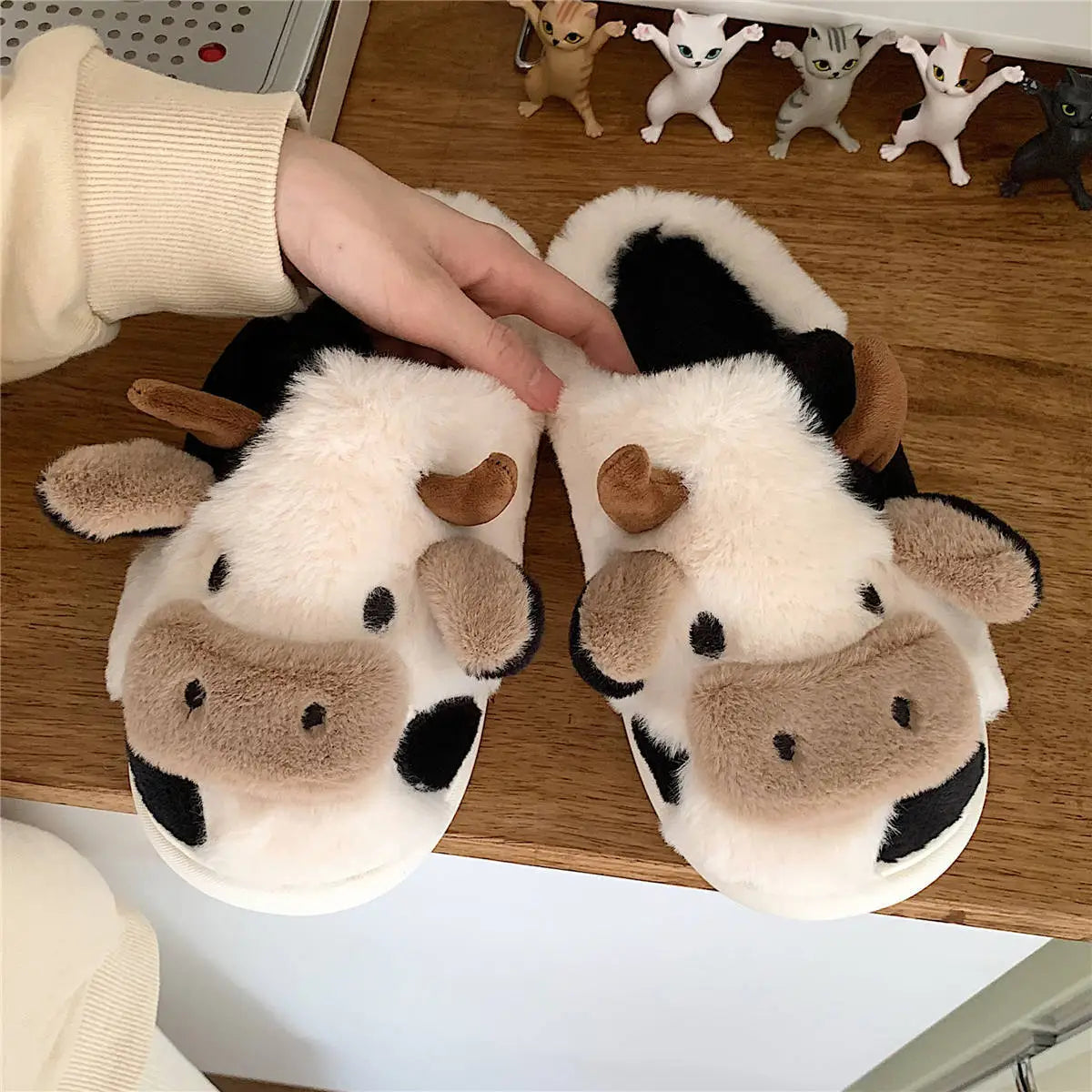 Cozy Cow Plush Slippers