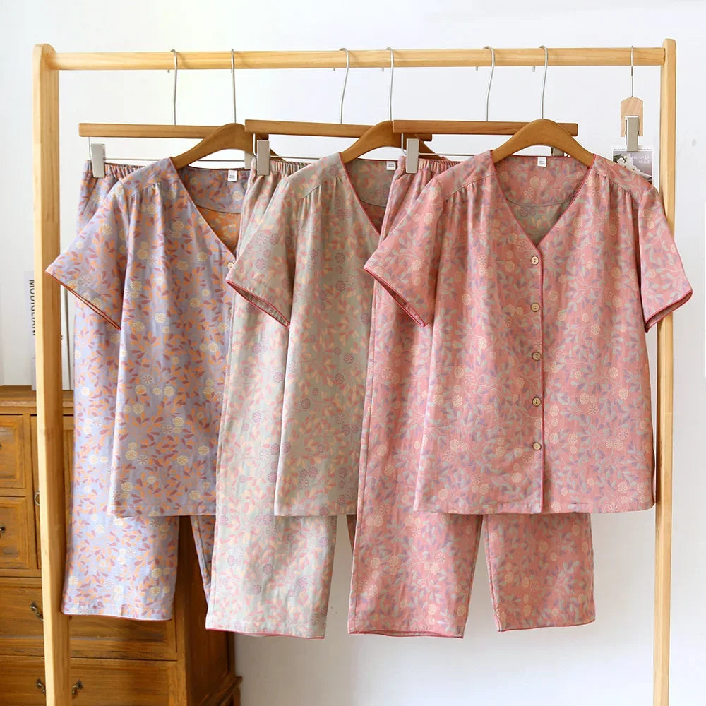 Floral Blush Cotton Loungewear Set