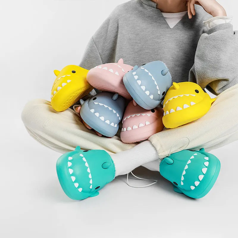 Shark Hug Plush Cotton Slippers