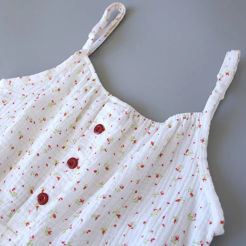 Light-and-Cozy Cotton Cami Loungewear Set