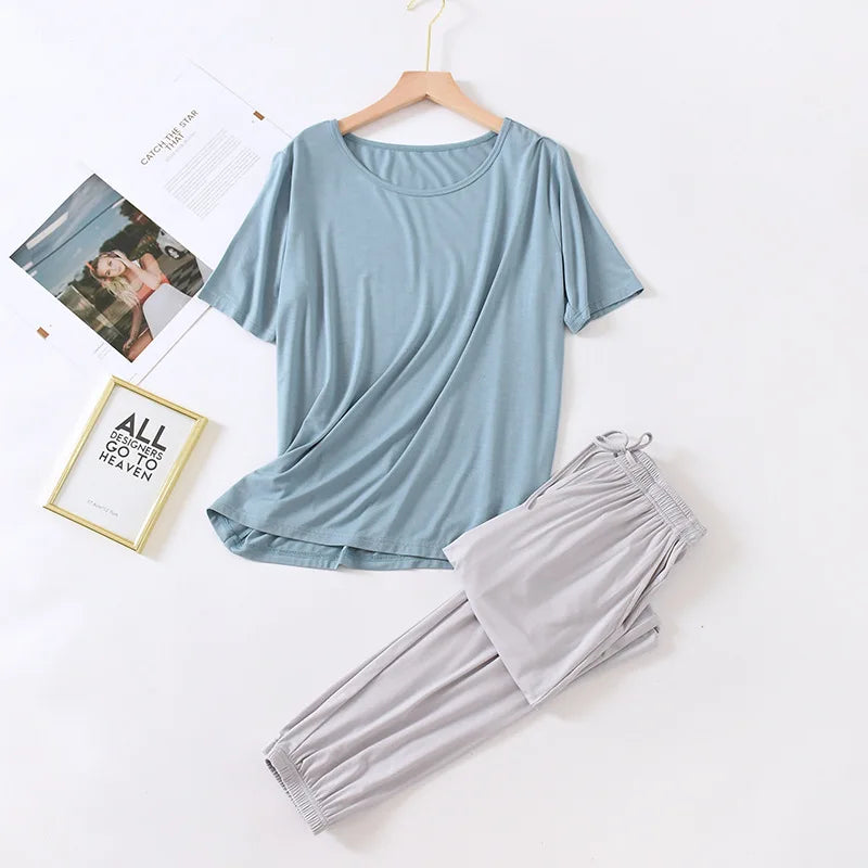 Casual Comfort Modal Joggers Loungewear Set