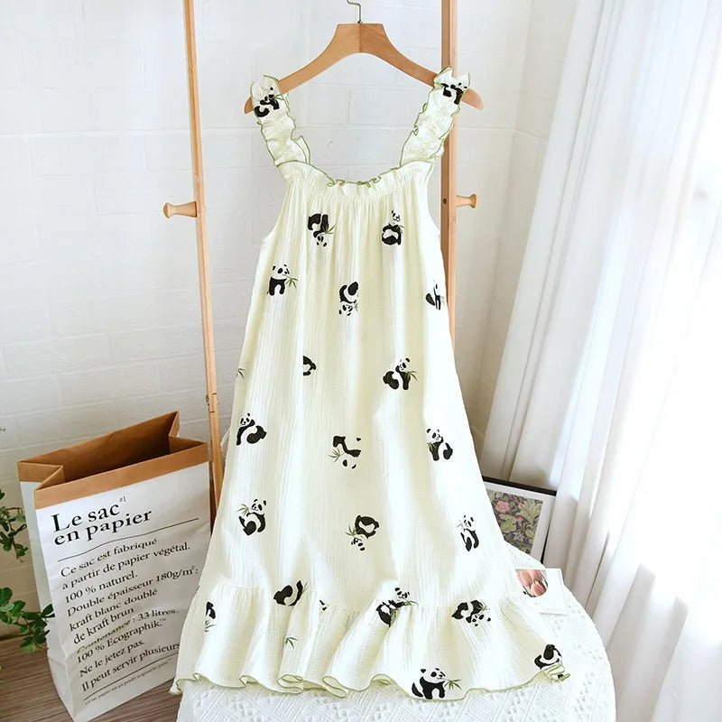 Panda Cotton Cami Nightgown