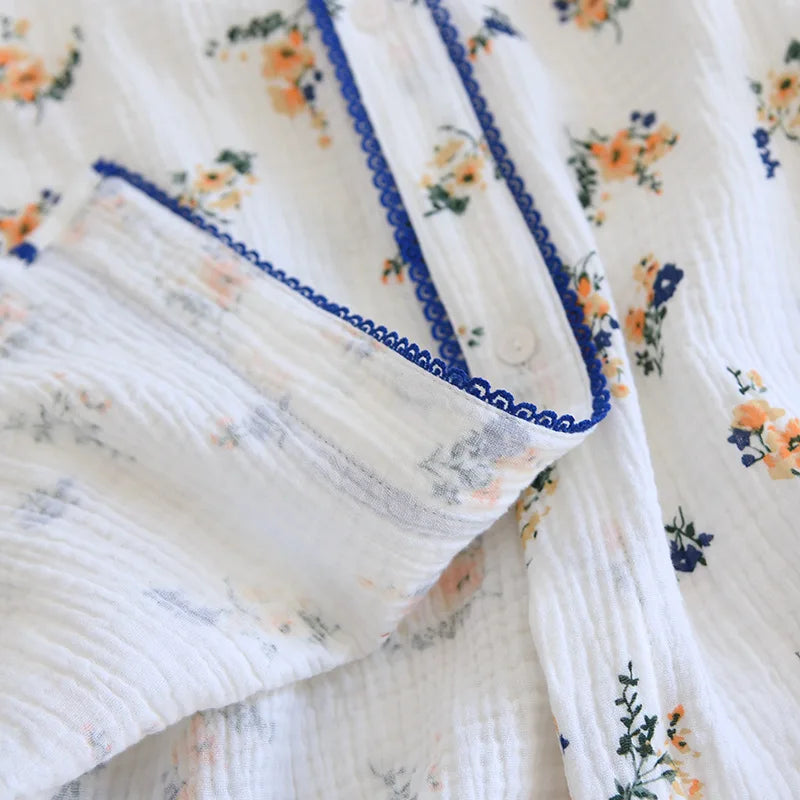 Japanese Floral Cotton Nightgown