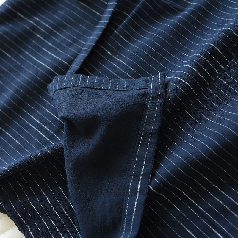 Summer Men's Cotton Kimono Pajama Set