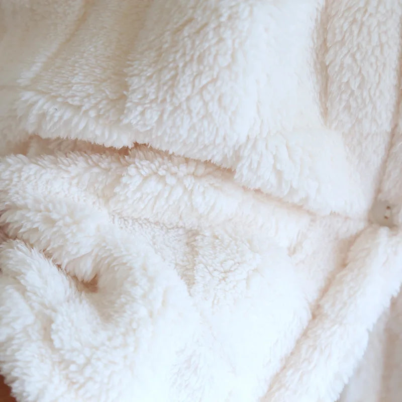 Cuddle-Up Off-White Flannel Robes