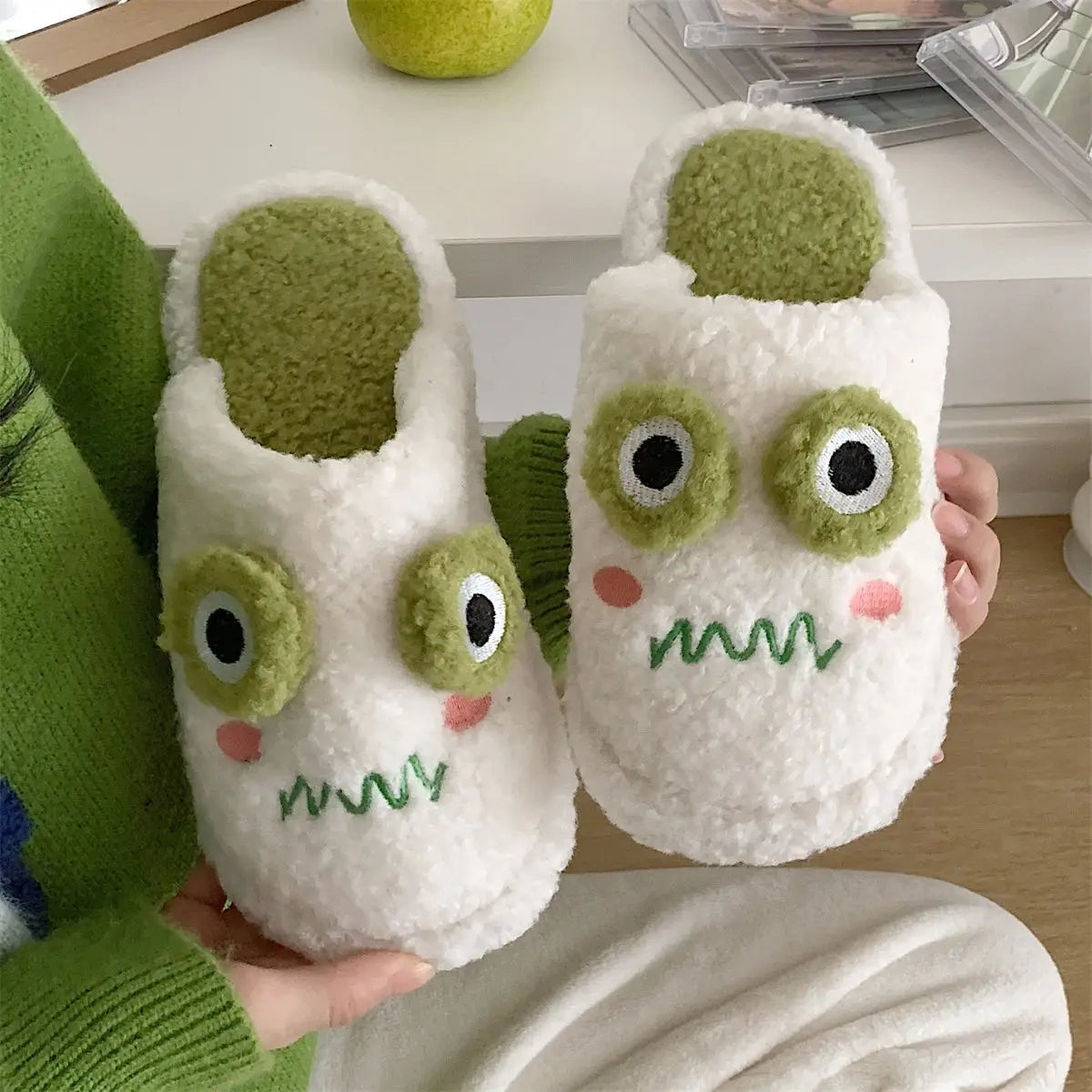 Fuzzy Fun Cotton Slippers