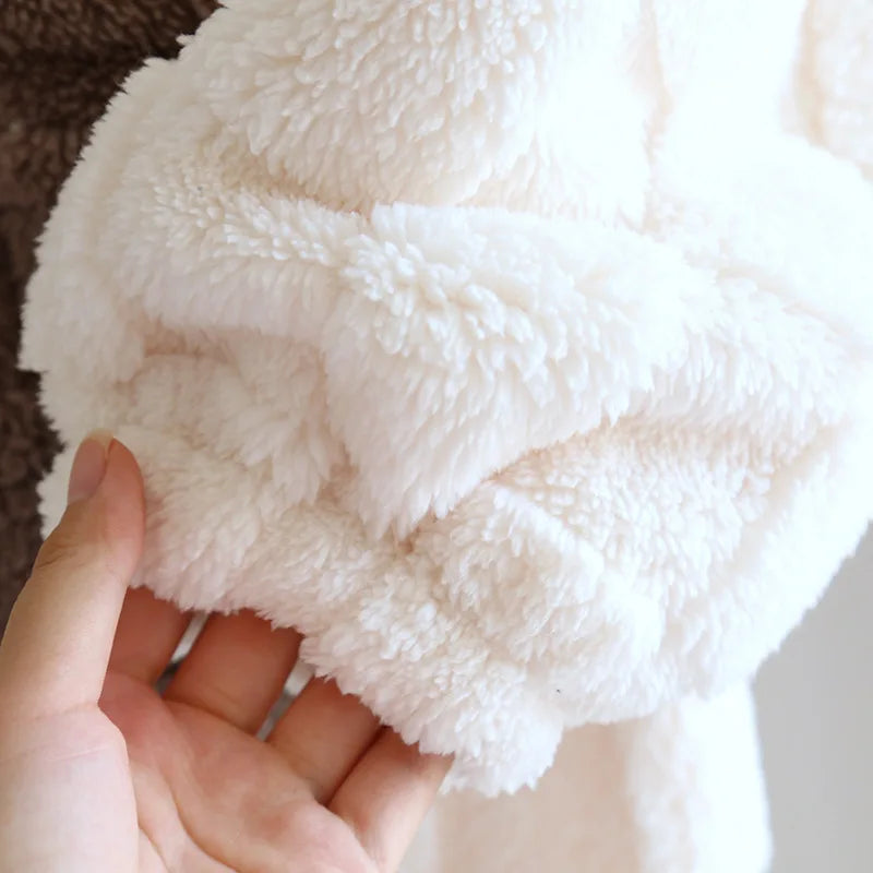 Cuddle-Up Off-White Flannel Robes