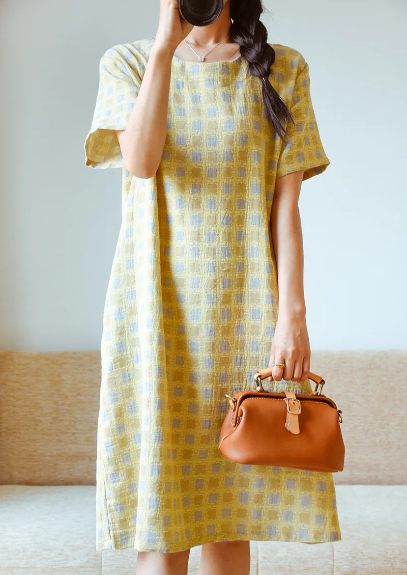 Loose Pullover Cotton Jacquard Nightgown