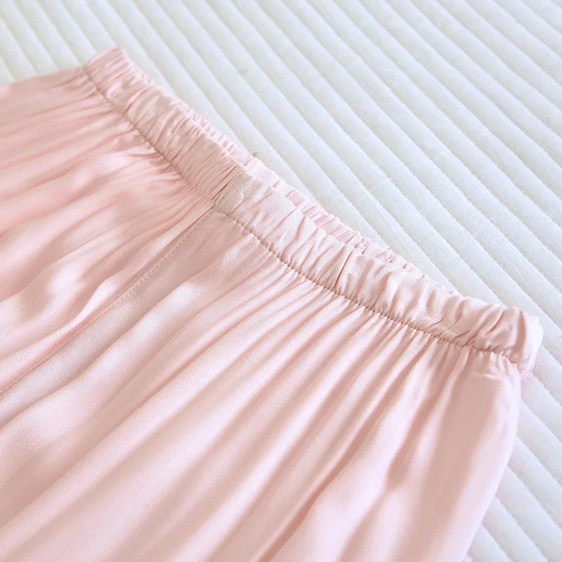 Minimalist Viscose Long Sleeve Pants Pajama Set