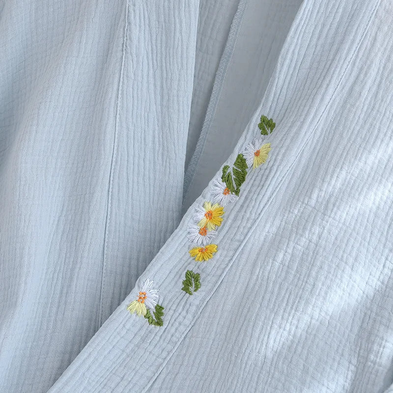 Japanese Kimono-inspired Pure Cotton Short Sleeve Shorts Pajama Set